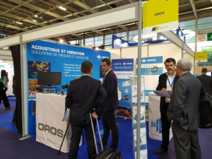 OROS noise and vibration testing and analysis solutions displayed on our booth at Measurement World in Paris